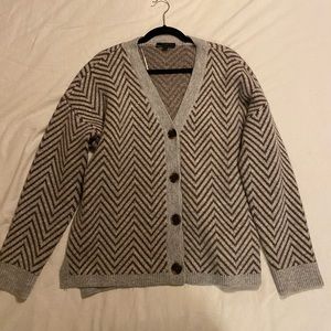 Grey & Brown cardigan with tortoise buttons. From Ann Taylor. Like new!